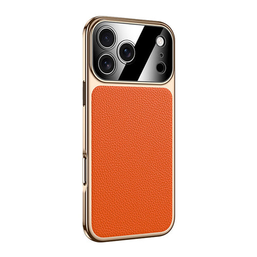 LuxEdge® – Electroplated Genuine Leather Case for iPhone 17 Series