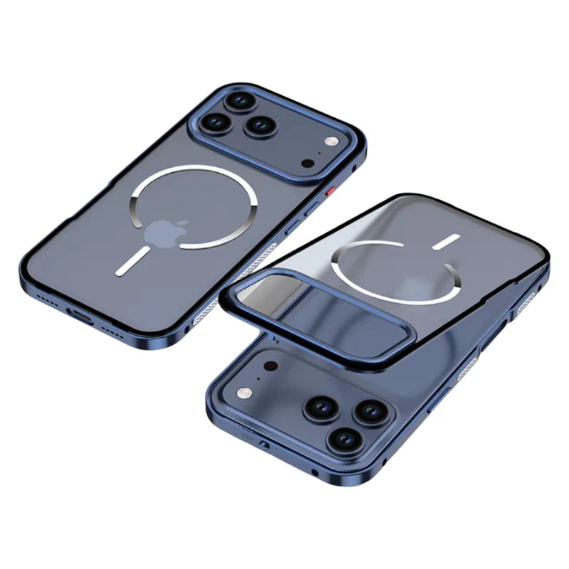 FrostEdge® – iPhone 17 Series Metal Frame Magnetic Case