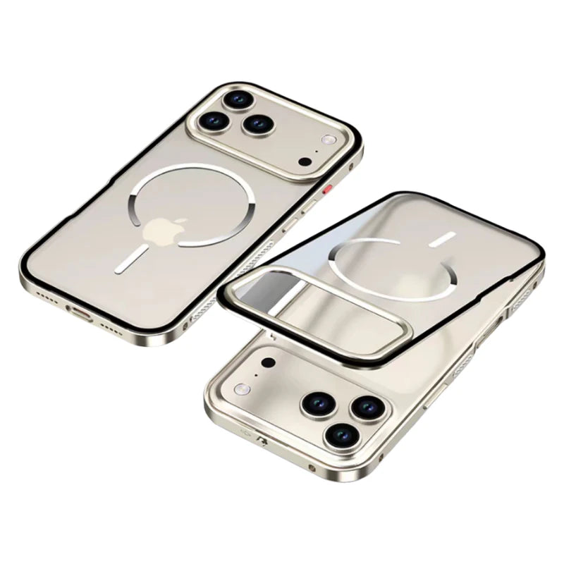 FrostEdge® – iPhone 17 Series Metal Frame Magnetic Case