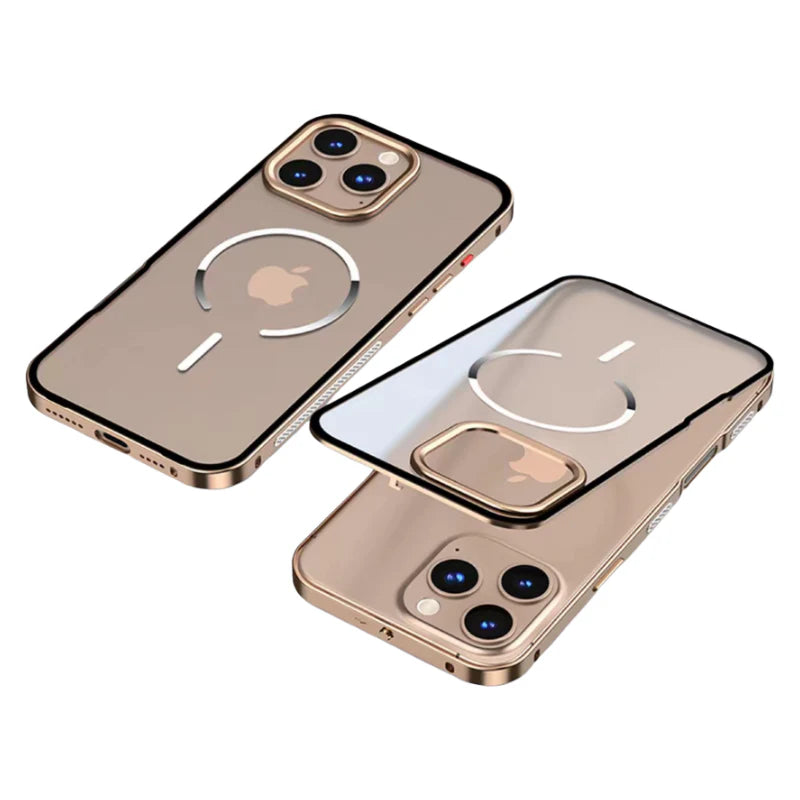 FrostEdge® – iPhone 17 Series Metal Frame Magnetic Case
