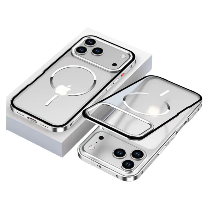 FrostEdge® – iPhone 17 Series Metal Frame Magnetic Case