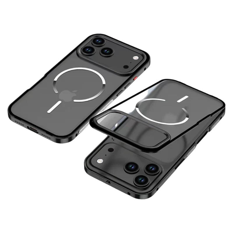 FrostEdge® – iPhone 17 Series Metal Frame Magnetic Case