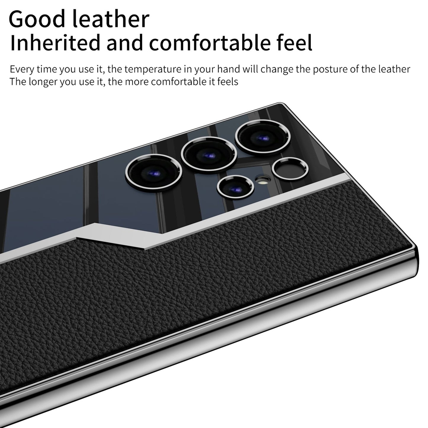 Electroplated Leather Anti-fall Protective Phone Case For Galaxy S24 S23 Ultra Plus - FonKayz