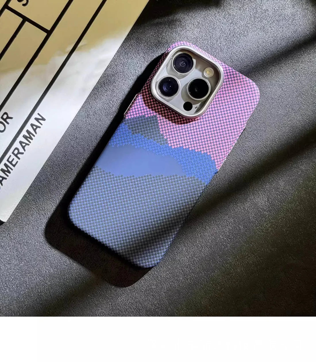 Kevlar Pattern Magnetic Cover for iPhone - FonKayz