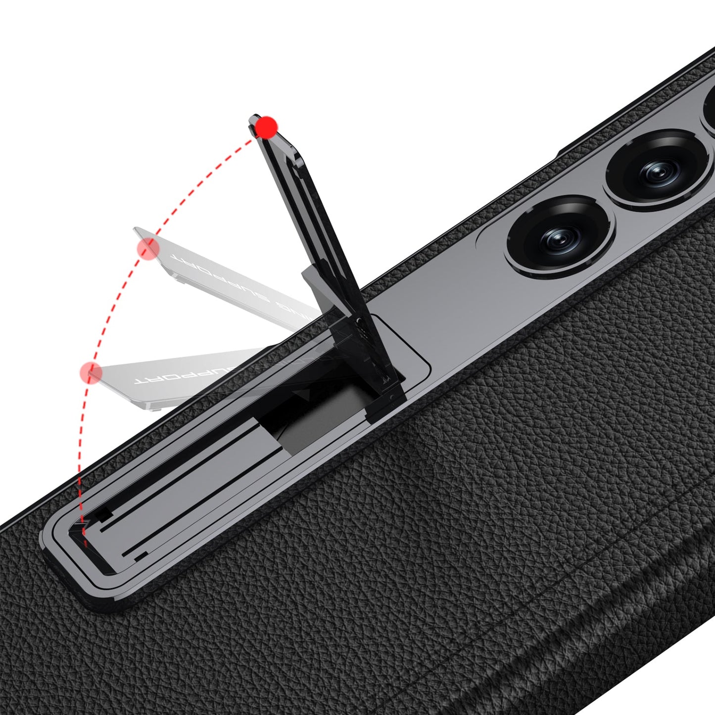 Magnetic Hinge Shockproof Leather Phone Case With Back Screen Protector For Galaxy Z Fold6 - FonKayz