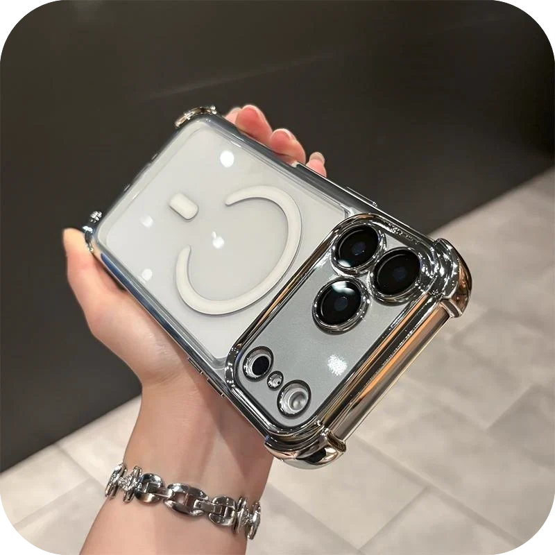 iPhone 17 Pro Max / Pro / Air Magnetic Clear Case – Shockproof Airbag Corners & Anti-Yellowing - FonKayz
