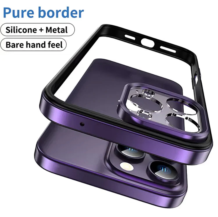 Hollow Metal Frame Cover for iPhone - FonKayz