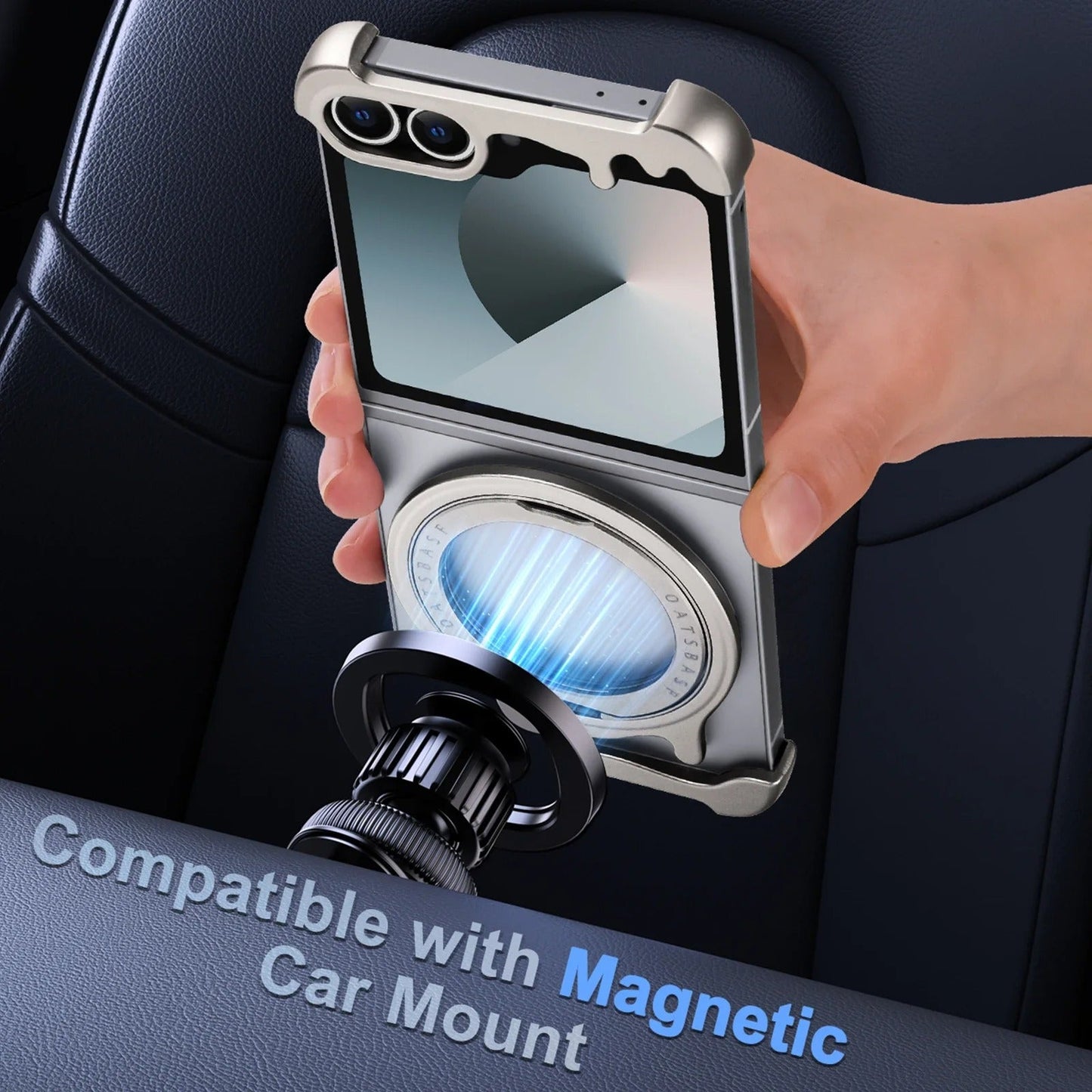 Sleek Rotatable Magnetic Aluminum Case for Galaxy Z Flip 6 - Frameless Design - FonKayz