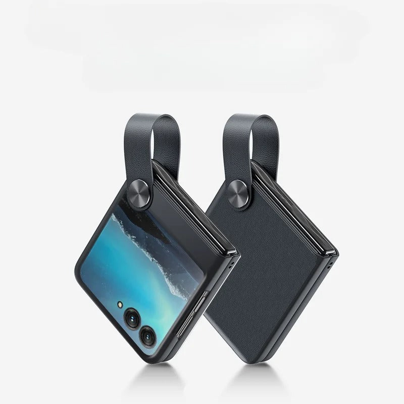Simple Hand Strap Leather Phone Case for Motorola Razr 50 & 40 Series - FonKayz