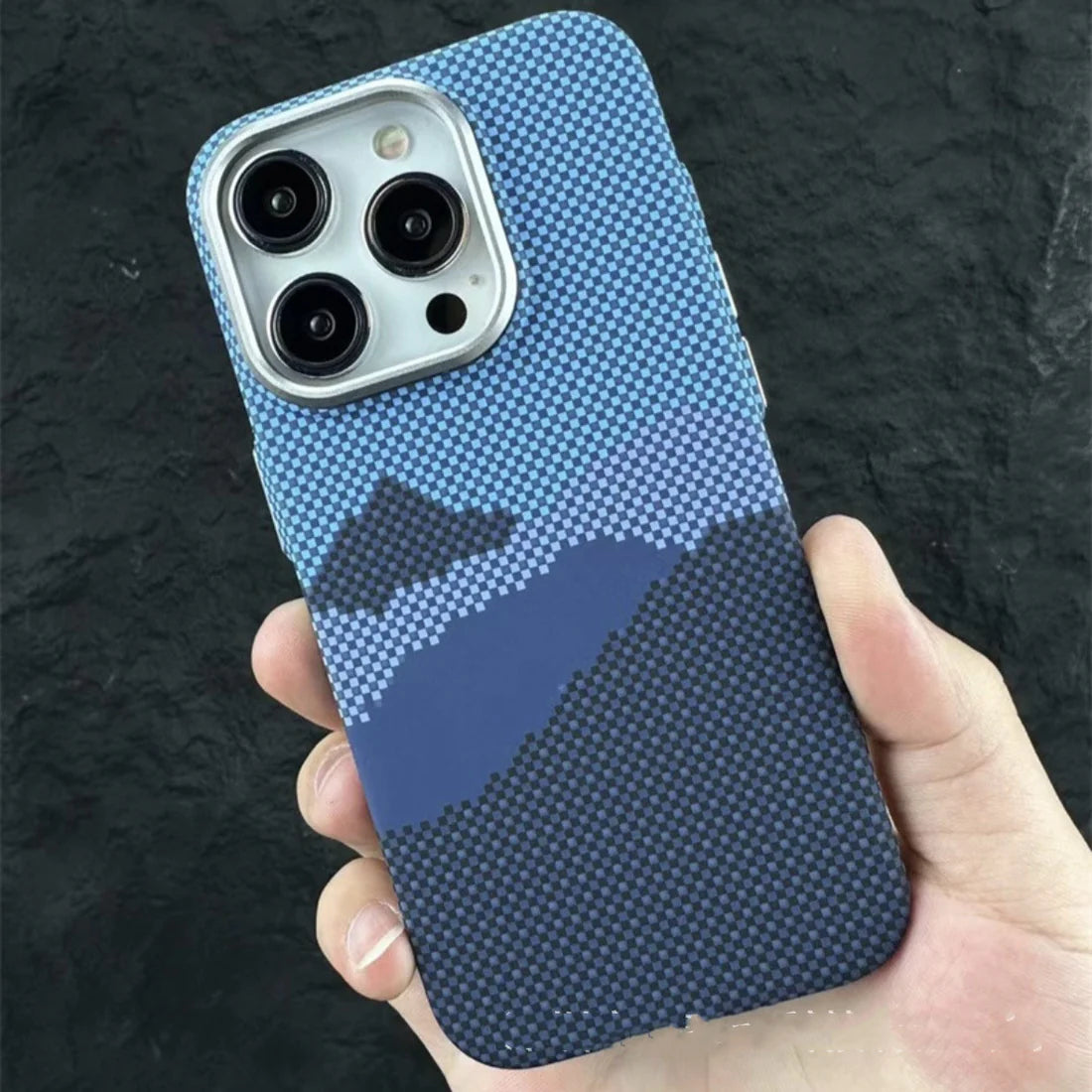 Kevlar Pattern Magnetic Cover for iPhone - FonKayz