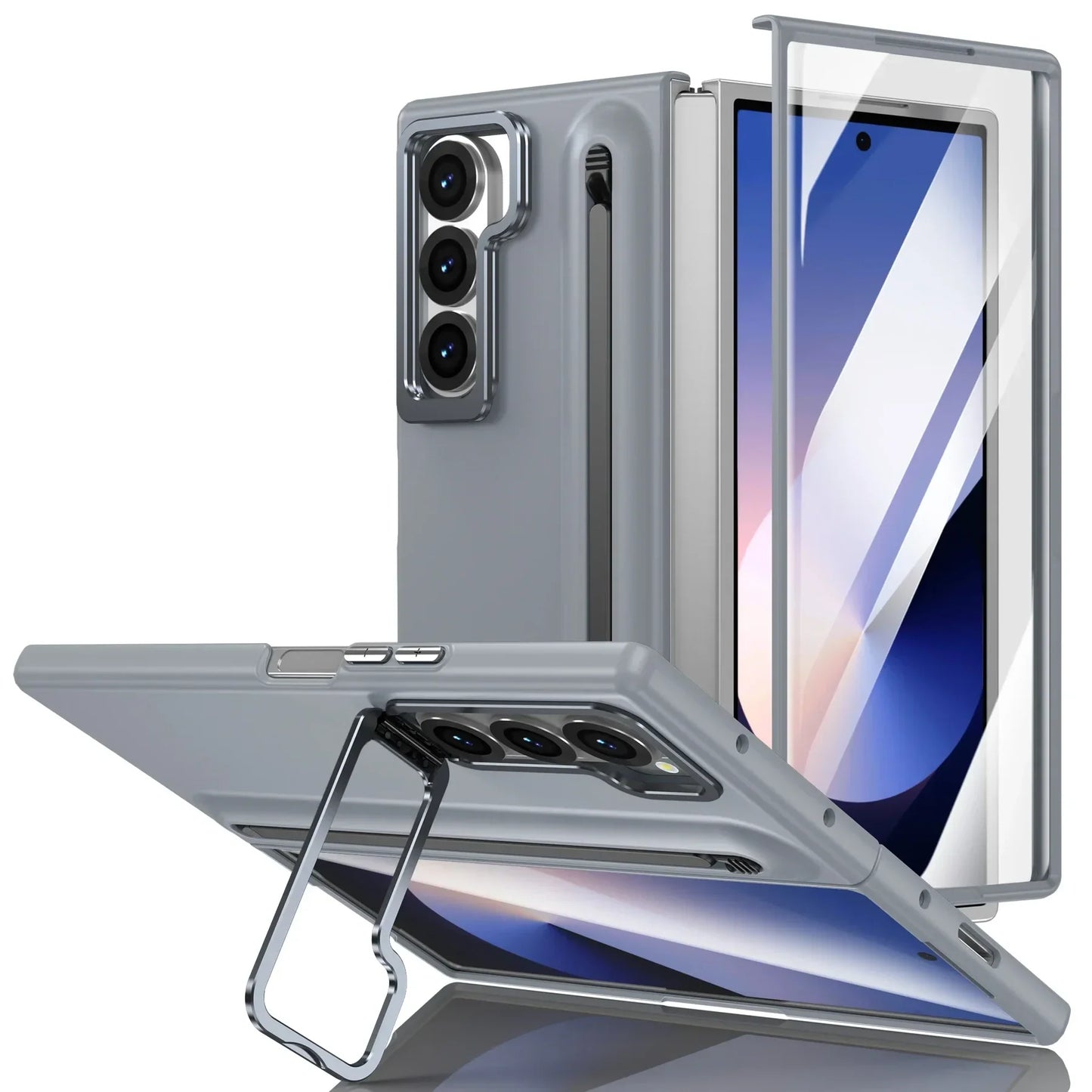 Samsung Galaxy Z Fold Shockproof Stylus Case with Kickstand