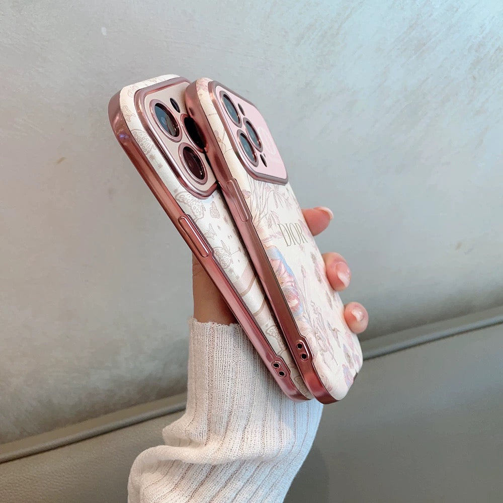 Luxury Pink Fashion Brand iPhone Case