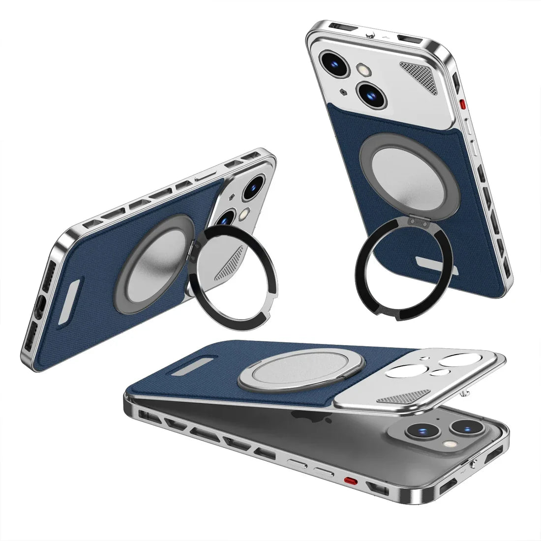 Metal Snap Leather Cover for iPhone - FonKayz