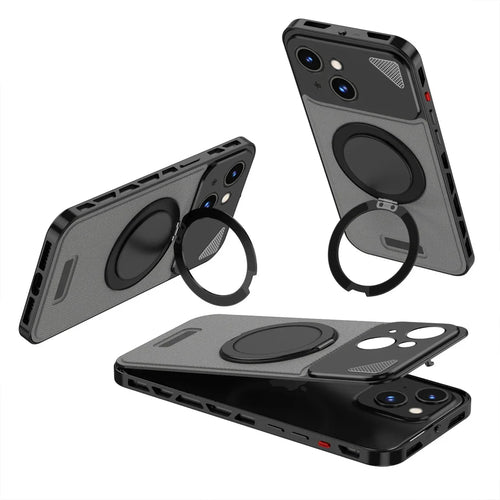 Metal Snap Leather Cover for iPhone - FonKayz