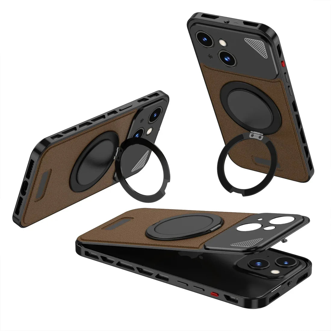 Metal Snap Leather Cover for iPhone - FonKayz