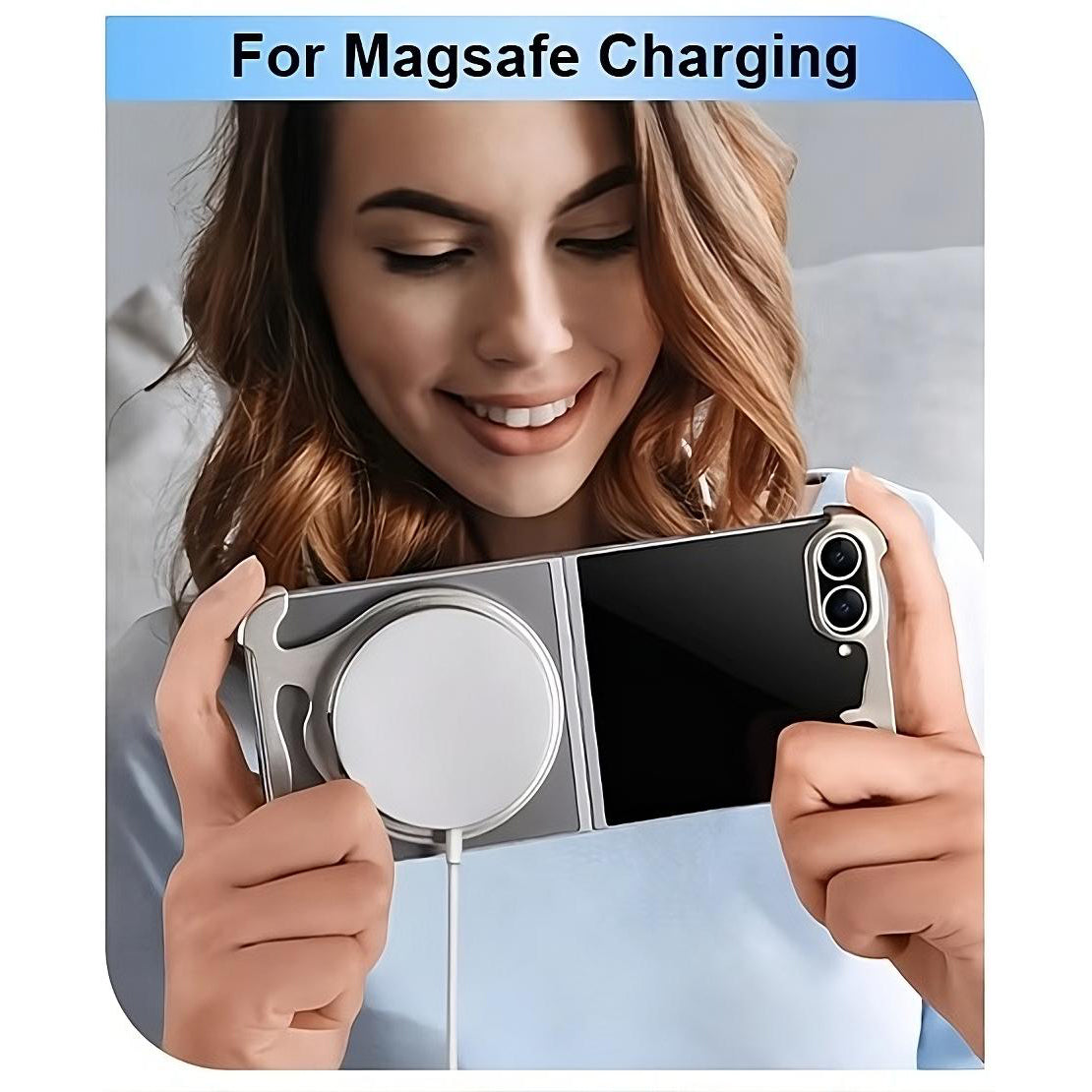 Sleek Rotatable Magnetic Aluminum Case for Galaxy Z Flip 6 - Frameless Design - FonKayz