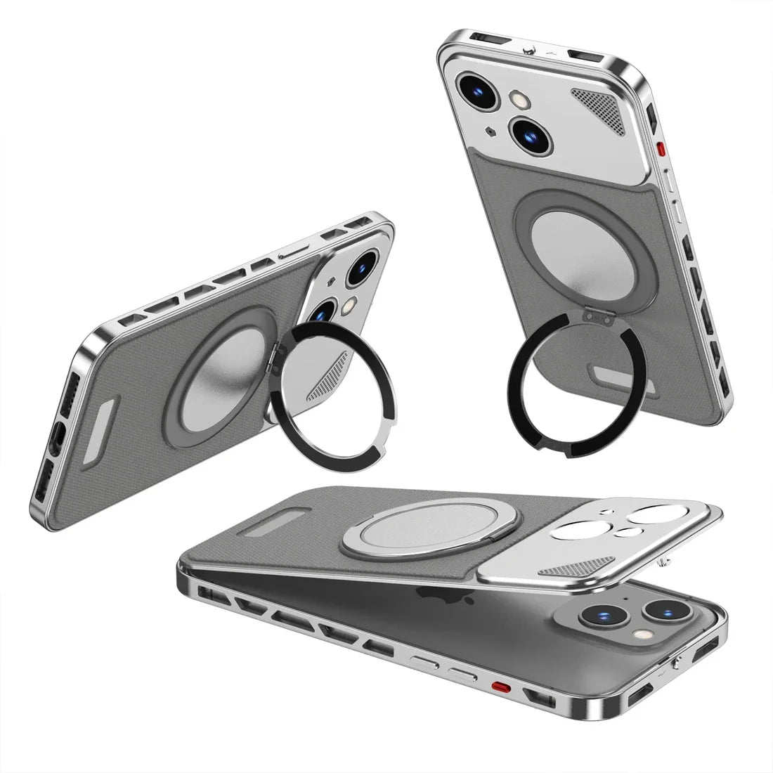 Metal Snap Leather Cover for iPhone - FonKayz