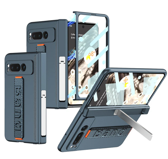 Magnetic MagSafe All-Inclusive Phone Case with Tempered Film and Damped Folding Bracket for Google Pixel Fold - FonKayz