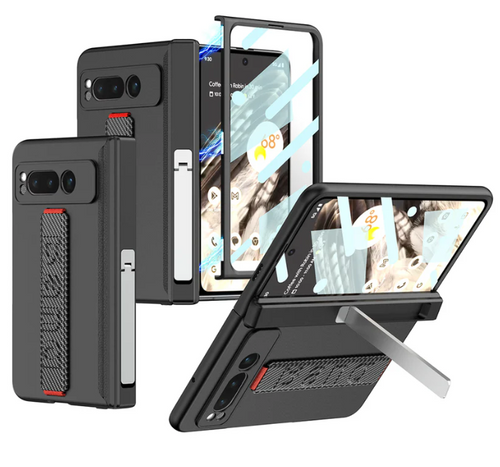 Magnetic MagSafe All-Inclusive Phone Case with Tempered Film and Damped Folding Bracket for Google Pixel Fold - FonKayz