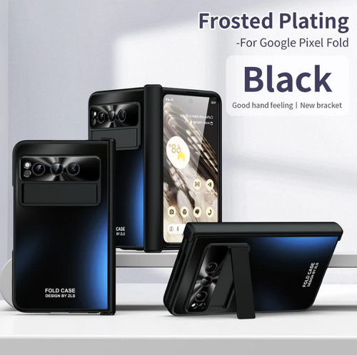 Frosted Plating Case for Google Pixel Fold - Hinge Protector, Screen Protector, and Hidden Kickstand - FonKayz
