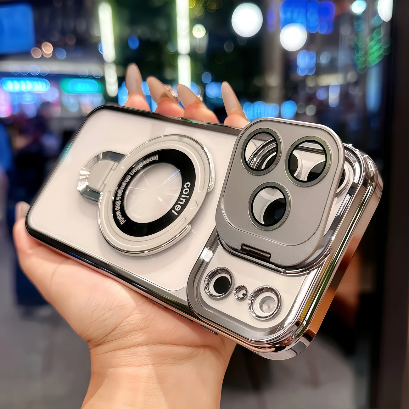 StandFlex® – iPhone 17 Series Dual-Bracket Clear Case - FonKayz