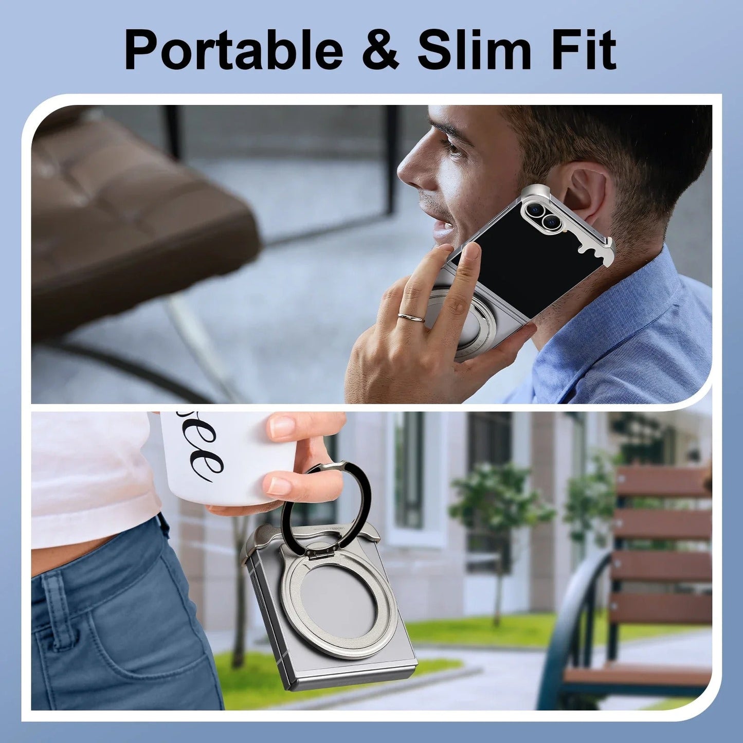 Sleek Rotatable Magnetic Aluminum Case for Galaxy Z Flip 6 - Frameless Design - FonKayz