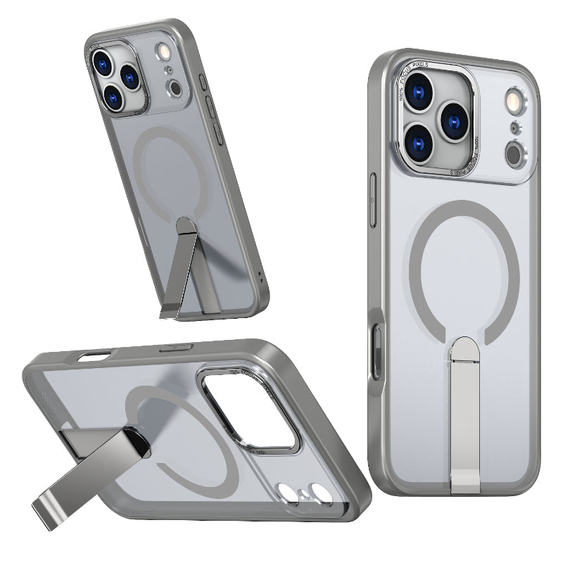 AirStand™ Magnetic Clear Case — Shockproof with Kickstand & MagSafe