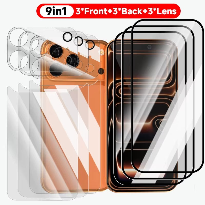 GlazTek – UltraShield 3-in-1 Tempered Glass Kit for iPhone 17 Series - FonKayz