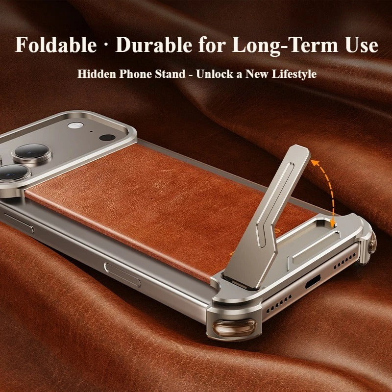 Frameless Magnetic Leather iPhone 17 Pro Max / Pro / Air Case - FonKayz
