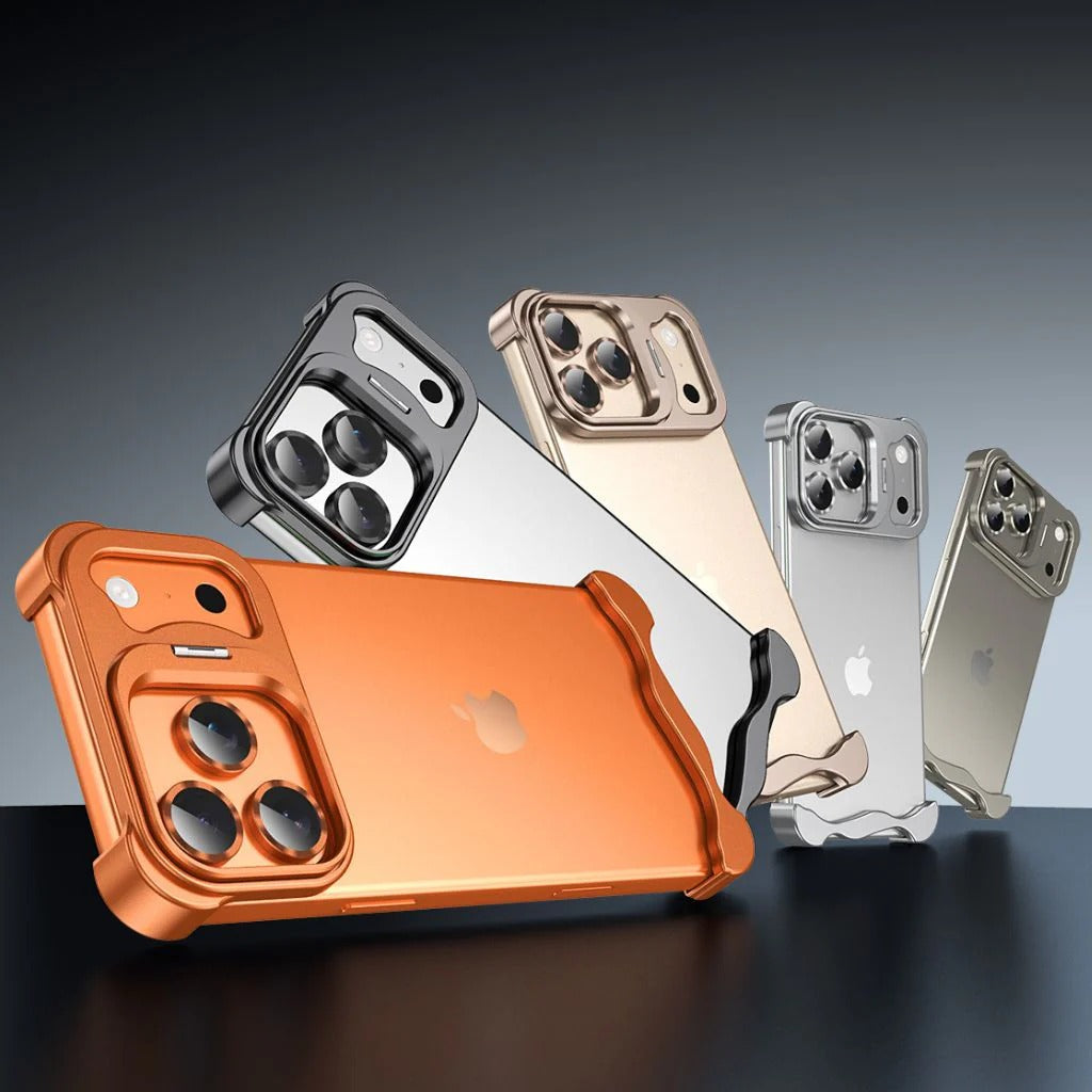 iPhone 17 Pro Max / Pro / Air Frameless Metal Edge Case – Slim Naked Feel MagSafe-Friendly Protection | Fonkayz