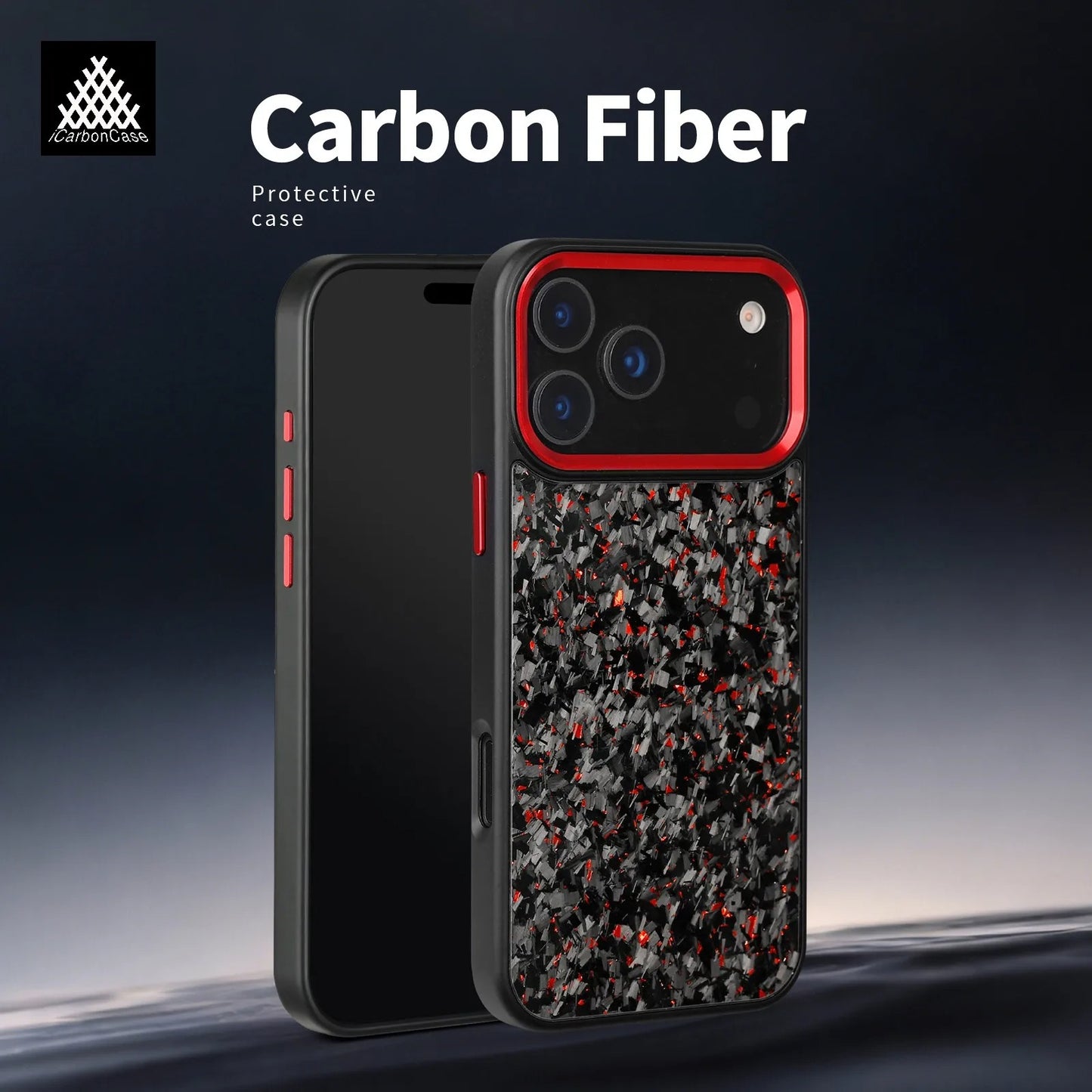 iPhone 17 Forged Carbon Fiber Case – MagSafe, Metal Camera Guard - FonKayz