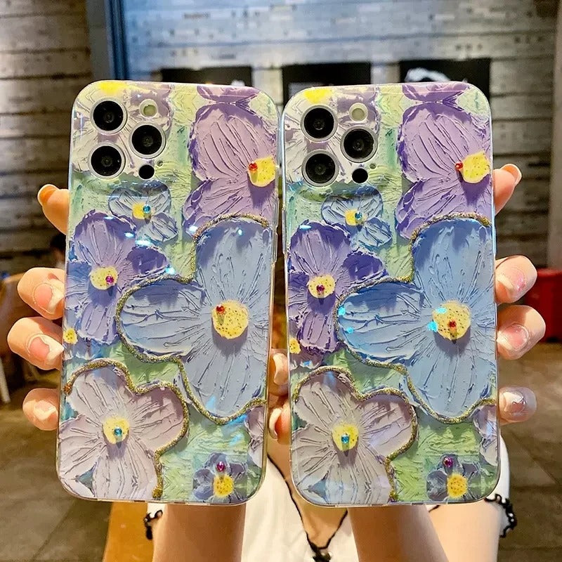 Oil Painting Flower Art iPhone Case - FonKayz