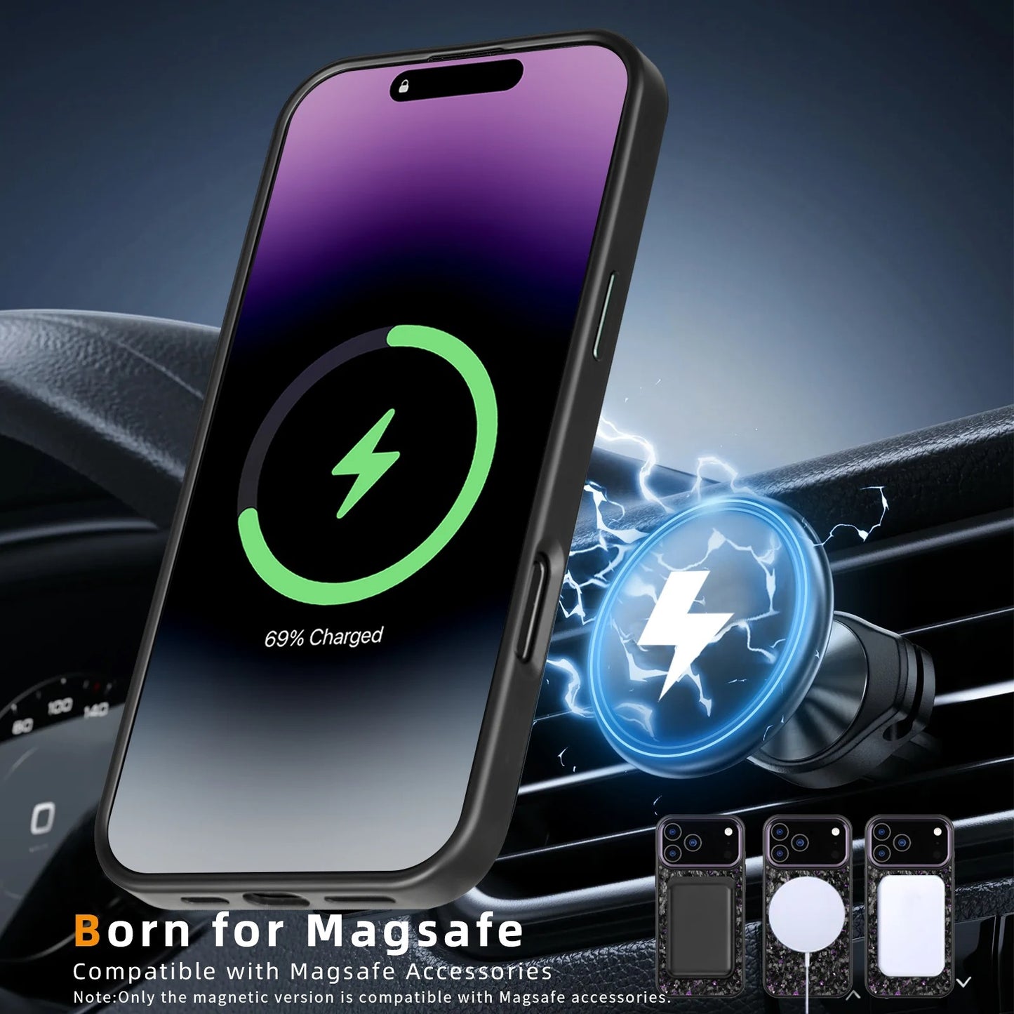 iPhone 17 Forged Carbon Fiber Case – MagSafe, Metal Camera Guard - FonKayz