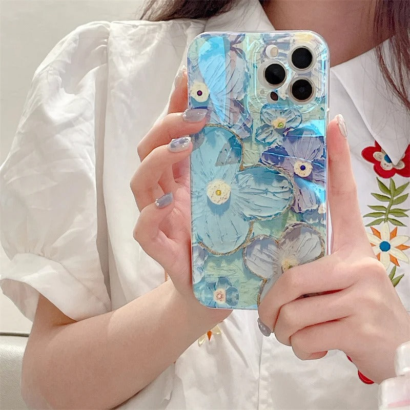 Oil Painting Flower Art iPhone Case - FonKayz