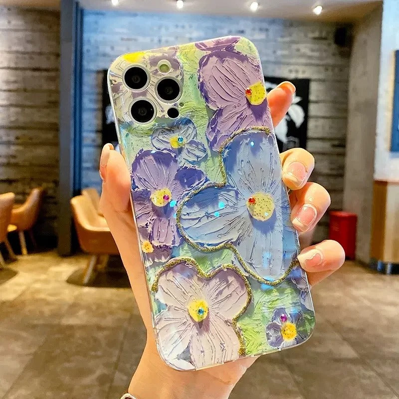 Oil Painting Flower Art iPhone Case - FonKayz