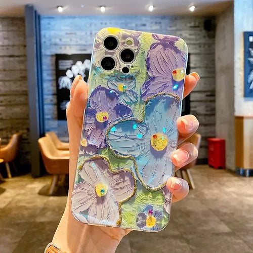 Oil Painting Flower Art iPhone Case - FonKayz