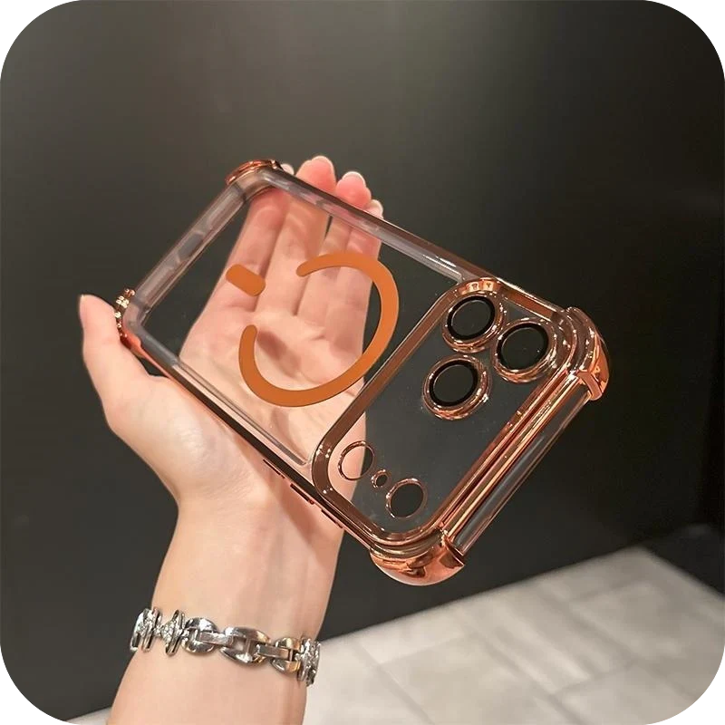 iPhone 17 Pro Max / Pro / Air Magnetic Clear Case – Shockproof Airbag Corners & Anti-Yellowing - FonKayz