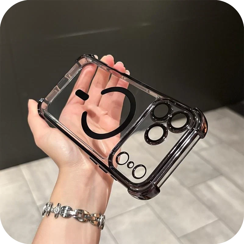 iPhone 17 Pro Max / Pro / Air Magnetic Clear Case – Shockproof Airbag Corners & Anti-Yellowing - FonKayz