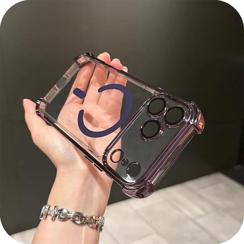 iPhone 17 Pro Max / Pro / Air Magnetic Clear Case – Shockproof Airbag Corners & Anti-Yellowing - FonKayz