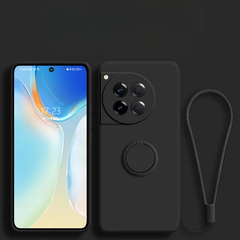 Invisible Stand Holder Liquid Silicone Case with Lanyard for OnePlus Series - FonKayz