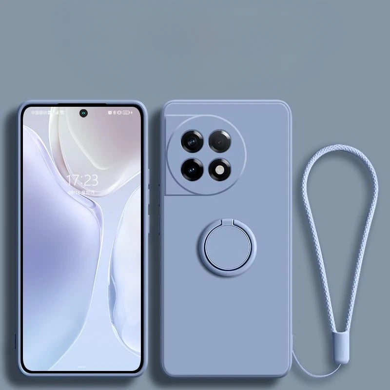 Invisible Stand Holder Liquid Silicone Case with Lanyard for OnePlus Series - FonKayz