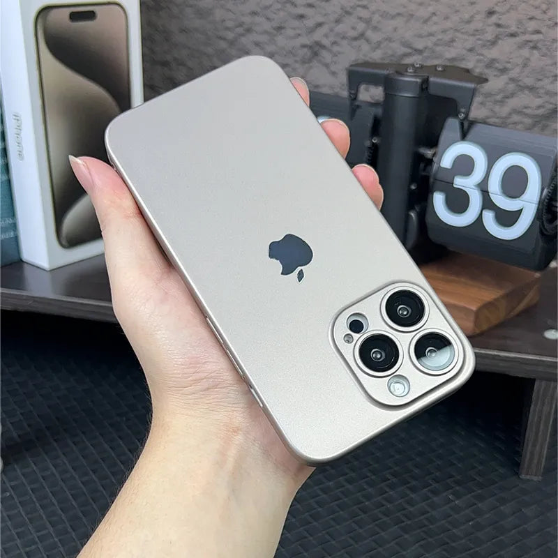 🔥2024 New style-Ultra-thin original color cooling hard case-Comes with glass lens film