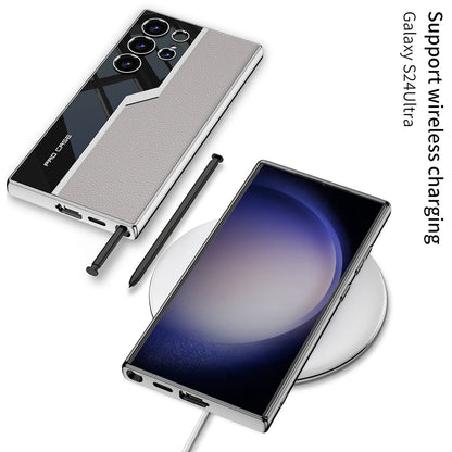 Electroplated Leather Anti-fall Protective Phone Case For Galaxy S24 S23 Ultra Plus - FonKayz