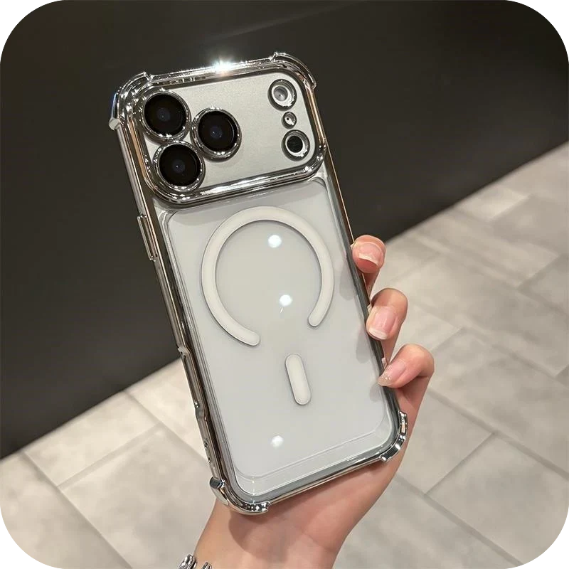 iPhone 17 Pro Max / Pro / Air Magnetic Clear Case – Shockproof Airbag Corners & Anti-Yellowing - FonKayz