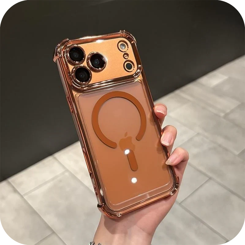 iPhone 17 Pro Max / Pro / Air Magnetic Clear Case – Shockproof Airbag Corners & Anti-Yellowing - FonKayz