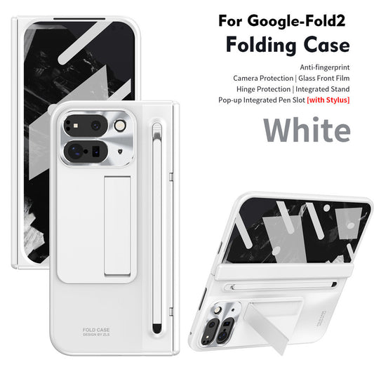 Luxury One-Piece Plating Folding Case for Google Pixel 9 Pro Fold - 360° Full Protection Folding Cover - FonKayz