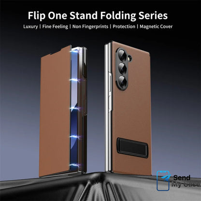 Samsung Galaxy Z Fold 6 Luxury Leather Magnetic Kickstand Case