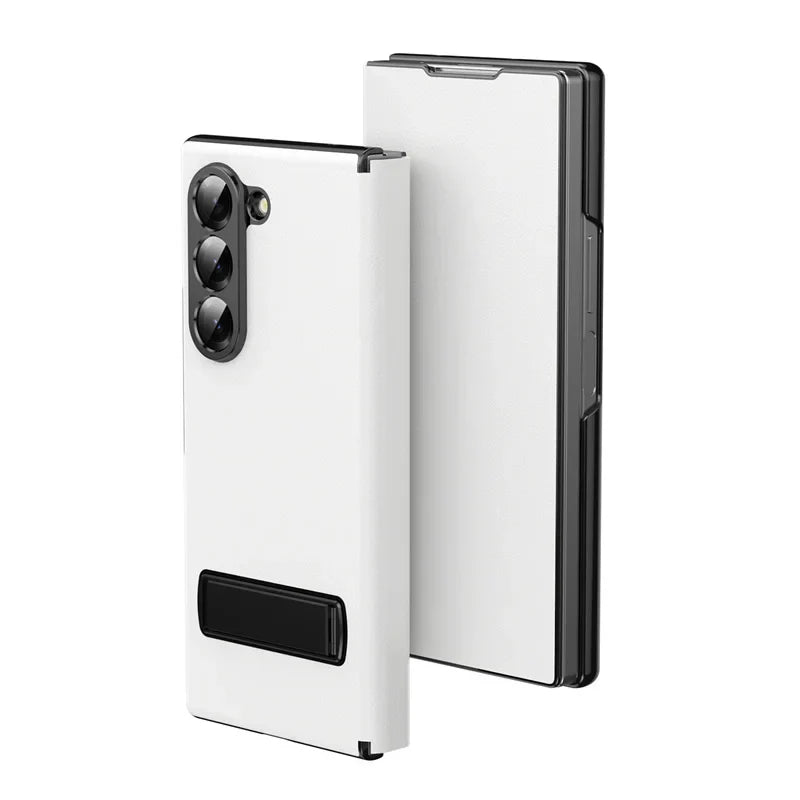 Samsung Galaxy Z Fold 6 Luxury Leather Magnetic Kickstand Case
