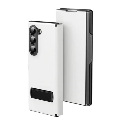 Samsung Galaxy Z Fold 6 Luxury Leather Magnetic Kickstand Case