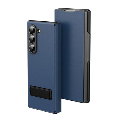 Samsung Galaxy Z Fold 6 Luxury Leather Magnetic Kickstand Case